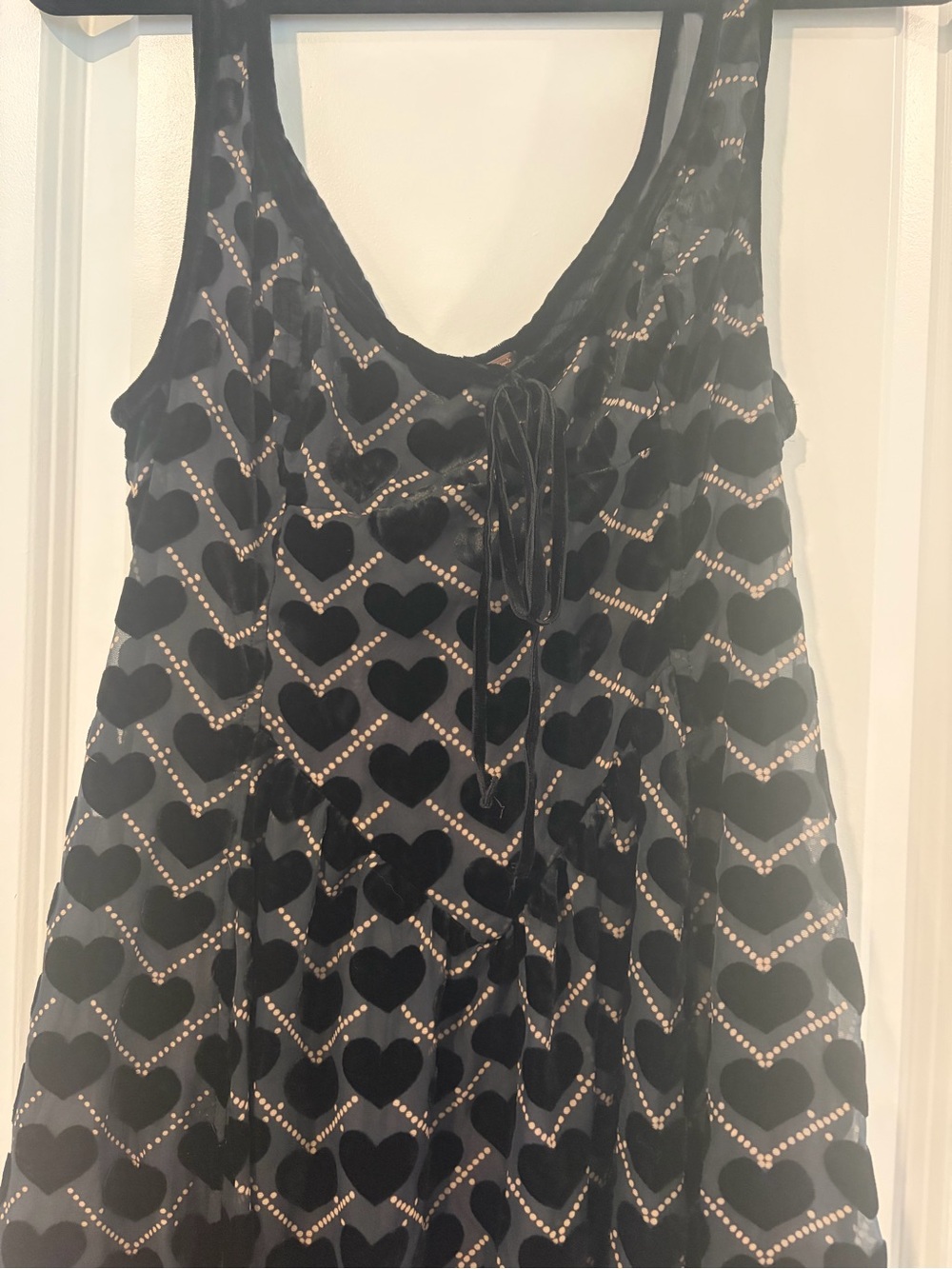 Free People Black Velvet Chevron Midi Dress - Picture 6 of 8
